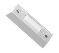 Bouton de Sonnette Mural Filaire Lumineux ABS Argenté pour Entrée | Installation Simple sur Mur Maçonné, Visibilité Accrue en Faible Lumière, Design Classique Décoratif pour Porche Extérieur