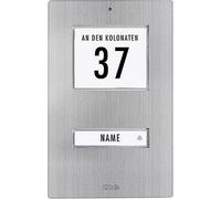 Bouton de sonnette simple m-e modern-electronics KT 1-EG acier inoxydable 12 V/1 A G