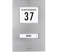 Bouton de sonnette simple m-e modern-electronics KT 1-EG acier inoxydable 12 V/1 A