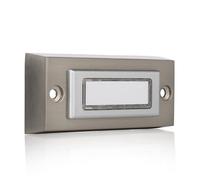 Bouton de sonnette universel - BYRON - DBW-21036 - Inox brossé - Bifilaire - Plaque nominative