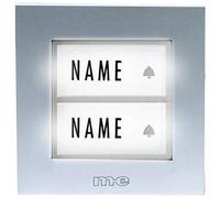 Bouton de sonnette x2 m-e modern-electronics KTB-2 S argent 12 V/1 A