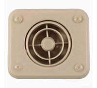 Bouton de ventilation rond réglable, contrôle manuel du chauffage AC pour yacht RV véhicule de construction, ABS beige ou gris (un seul port, beige)