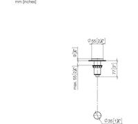 Bouton deDornbracht Air Switch, rosace ronde, 10713970-00