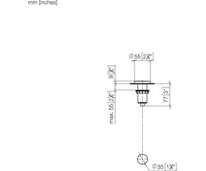 Bouton deDornbracht Air Switch, rosace ronde, 10713970-00