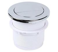 Bouton double poussoir pneumatique pour mécanisme de chasse d'eau de toilettes, finition chrome