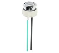 Bouton Double Rond pour Réservoir de Toilettes, Argenté, ABS | Levier et Ressort, Finition Miroir Électroplaquée, Usage Maison et Réparation, pour Couvercle Percé