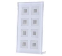 Bouton en verre KNX 8 fois plus avec capteur de température, blanc BE-GTT8W.01 | MDT | BE-GTT8W.01 | Détecteur de proximité