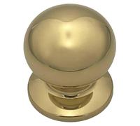 Bouton fixe, de tirage de porte,Lot de 6, D:70 mm, en Laiton, Laiton revêtu de PVD, avec système de fixation