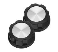 Bouton Interrupteur 6mm ABS Noir, Lot de 2 pour Four et Friteuse | Accessoire de Cuisinière, Trou de 6mm, Compatible Four et Friteuse à Air, Pièce Noire en ABS