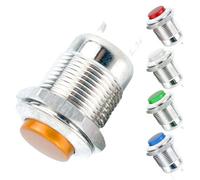 Bouton Interrupteur Metal Bouton Poussoir Momentane Reinitialisation Automatique Etanche Illumine Haute Qualite 12mm Avec Led 3v 5v 12v 24v 220v