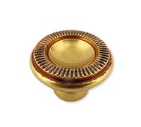 Bouton Louis XVI - Empire patiné Golden 25 mm 25 mm - stilmelange qualité en Europe depuis 1998