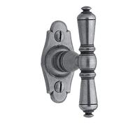 Bouton Nevers Languedoc sur platine BOUVET Fer cémenté patiné verni EU - BO52PB2132