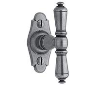 Bouton Nevers Languedoc sur platine BOUVET Fer cémenté patiné verni EU - BO52PB2132