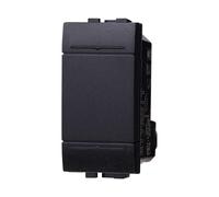 Bouton normalement ouvert, Interrupteur Poussoir 1P 1M 16A, compatible avec Bticino Living Light, 1 place/module (1 pièce, noir)