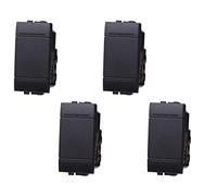 Bouton normalement ouvert, Interrupteur Poussoir 1P 1M 16A, compatible avec Bticino Living Light, 1 place/module (4 pièces, noir)