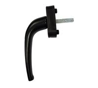 Bouton oscillo-battant alu Falcon accous PRODIF Carré 7x10 mm vis 30 mm - Noir 9005 - BCA40104