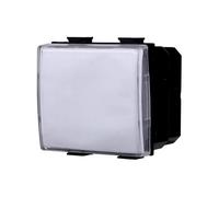 Bouton porte-ome 2P compatible Bticino Matix couleur blanche