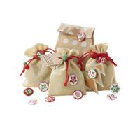 Folia Boutons pour calendrier de l'Avent folia 1219 – Lot de 24 nacrés en métal blanc/doré