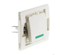 Zenitech - Bouton Poussoir 10A + Voyant - Blanc