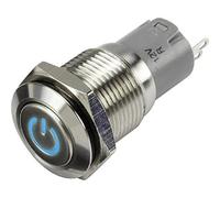 Interrupteur à pression TRU COMPONENTS LAS2GQF-11ZDT/B/12V/S/P 1303018 48 V/DC 2 A 1 x On/On IP65 à accrochage 1 pc(s)