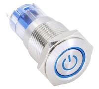 TRU Components Bouton-poussoir LAS2GQF-11ET/B/12V/S/P 1303022 48V/DC 2A 1x On/(On) IP65 à rappel 1pc