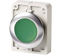 Bouton-poussoir à rappel plat, rond, chromé Eaton M30C-FDL-G 182927 vert 1 pc(s)