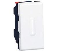Bouton poussoir à voyant 1 module Legrand Mosaic blanc