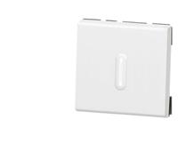 Legrand Bouton poussoir à voyant Mosaic 077042 2 modules blanc