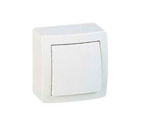 Schneider Electric ALB62053P Alrea Poussoir à fermeture avec cadre saillie, 6 x 6 x 6 centimètres, Blanc
