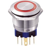 TRU Components Bouton-poussoir antivandalisme GQ22-11E/R/12V 701776 250 V/AC 5 A IP65 à rappel