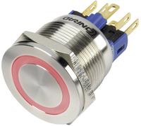 Bouton-poussoir antivandalisme TRU COMPONENTS GQ22S-11E/R/12V 1303040 250 V/AC 3 A 1 x Off/(On) IP65 à rappel 1 pc(s)