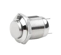 Bouton poussoir avec fonction momentanée - Déclencheur rond auto-réinitialisant 12 mm - Métallique et bouton industriel | pour véhicule automobile, atelier, machines et équipements, usine domestique