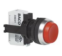 Bouton Poussoir Baco L21ab01a Bal21ab01a Anneau Frontal Chromé Rouge 1 Pc(s)
