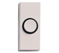 Bouton de sonnette filaire Honeywell SESAME D814 portrait plastique blanc anneau noir 55x24x18 mm montage mural