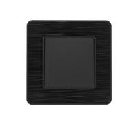 Bouton poussoir complet 10A - métal Noir brossé - Kouro - Zenitech