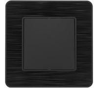 Zenitech – Bouton poussoir complet Kouro – 10A – métal noir brossé