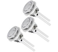 Bouton-poussoir de Chasse D’eau Double Rond 38mm 3 Pièces Argenté