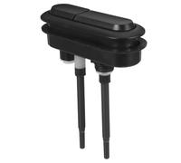 Bouton Poussoir de Chasse D’eau pour Réservoir Wc, Noir, Plastique | Commande à Pression pour Cuve de Salle de Bain, Acier Inoxydable, Fonctionnement Silencieux, Remplacement Facile