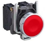 Schneider Electric Bouton-poussoir Harmony XB4BA42 - affleurant Ø22, plat, 1 bouton rouge