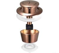 Bouton poussoir de rechange pour réservoir de chasse d'eau Fluidmaster PRO550UK Skylo SKY005, actionneur de réservoir ABS avec anneau adaptateur, ouverture 20 mm-60 mm (doré + anneau)