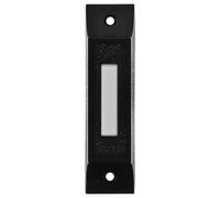 Bouton-poussoir de Sonnette Filaire Noir, Style Vintage pour Maison | Plastique, Finition Mate et Accents Métalliques, Matériel Inclus, Usage Intérieur et Extérieur