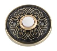 Bouton-poussoir de Sonnette Filaire Vintage à Led, Montage Mural | Alliage de Zinc, Finition Dorée Métallique, Style Horizontal Classique, pour Garage et Maison