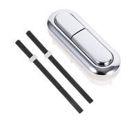 Bouton-poussoir de Toilette à Double Pression en Plastique ABS | Forme Ovale, Montage, Tige Réglable 9,5cm, Ouverture 10 à 11x3 à 4cm