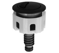 Bouton-poussoir de Toilette Rond Noir ABS pour Réservoir, Double Chasse | Compatibilité, Débit D'eau Réglable, Installation Facile, pour Couvercle de Citerne Wc et Rénovation
