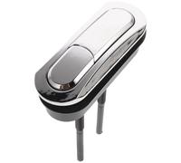 Bouton-poussoir de Toilettes Double Pression Ovale en ABS Argenté | Rods Extra Longs à Couper, Remplacement Fiable, pour Réservoir à Double Chasse, Usage Résidentiel Style Aléatoire