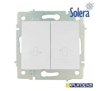 Bouton-poussoir d'obturateur 10A 250V Série Europa Solera [E3-42919] Blanco