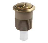 Bouton poussoir doré double chasse d'eau pour Siamp série 45, valve ronde de rechange avec fonction de chasse complète et demi-chasse d'eau, matériau ABS 85 x 48 mm pour mise à niveau de salle de bain