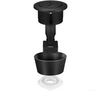 Bouton poussoir double chasse d'eau pour chasse d'eau Fluidmaster PRO550UK Skylo SKY005, actionneur de réservoir ABS avec anneau adaptateur, ouverture 20 mm-60 mm (noir)
