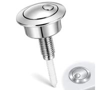 Bouton Poussoir Double Chasse d'Eau WC pour Siamp Optima 49, Ø38-42 mm | CF1003CP Bouton Chasse d'Eau Rechange Universel Mécanisme Économiseur d'Eau pour Toilettes Argent Robuste Installation Facile