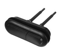 Bouton Poussoir Double Chasse pour Réservoir de Toilettes Noir | Aperture 98 à 109mm, Tête Rectangulaire, Technologie Silencieuse, Plastique et Acier Inoxydable